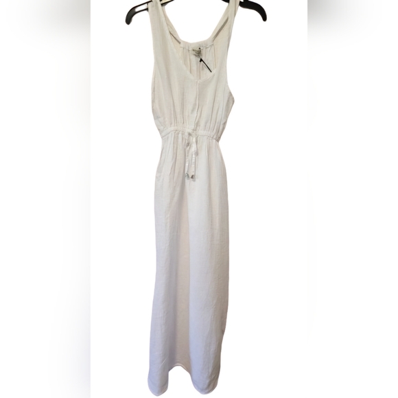 Terzo Millennio White Italian Made Maxi Dress Women's Size Large - Picture 1 of 9
